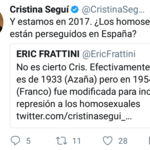 Cristina Segui, tu pluma de escribir es la única que genera dolor